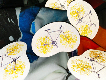 "Flower Bike" Reflective Sticker